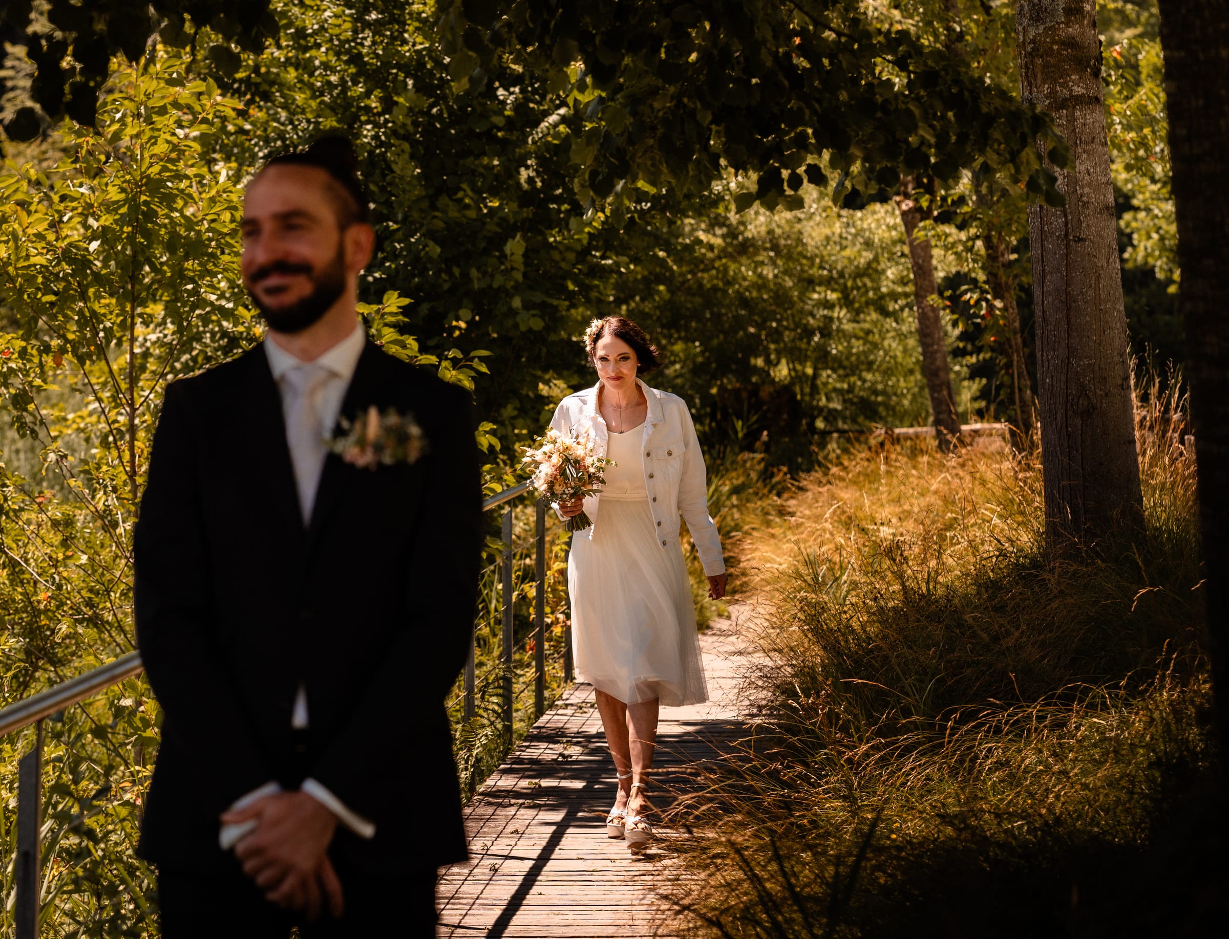 First Look am Wenigerweiher – Hochzeit in St. Gallen